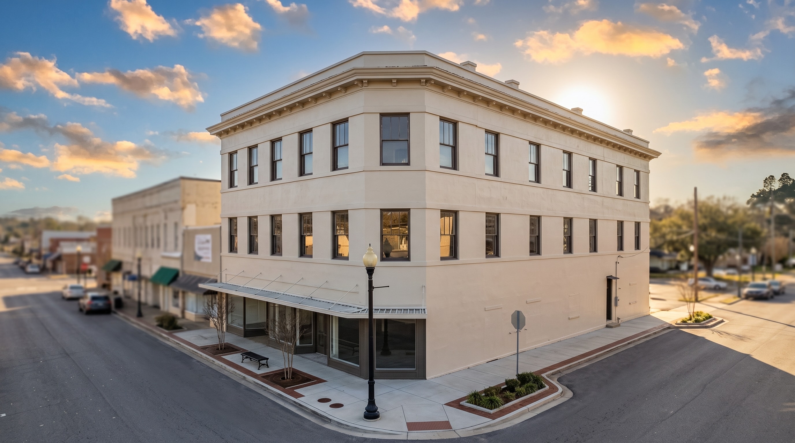 The National Hotel building today — home of Vintage Mall, Leesville, Louisiana